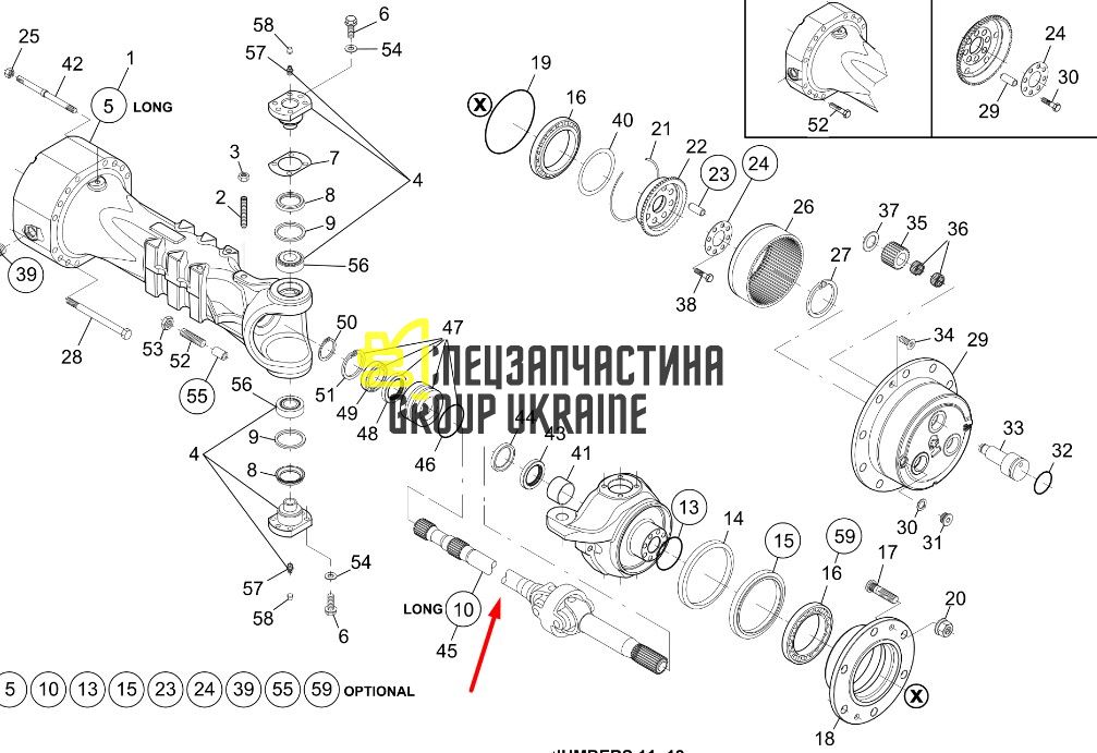 1398889 Полуось Caterpillar TH62