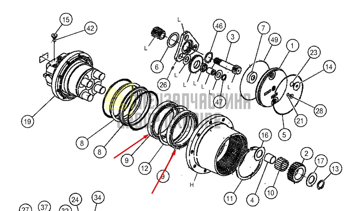 Радиальный подшипник редуктора 140-5583 для Caterpillar 302.5C