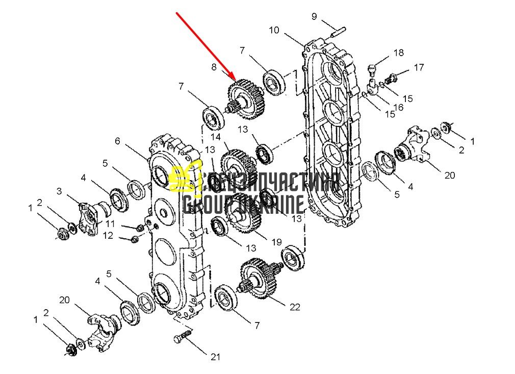 1450862 Входной вал Caterpillar TH83