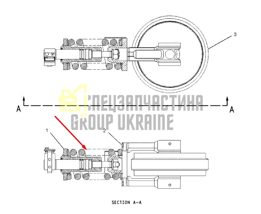 Caterpillar 1453039 Натяжитель гусеницы для 315, 318, 320