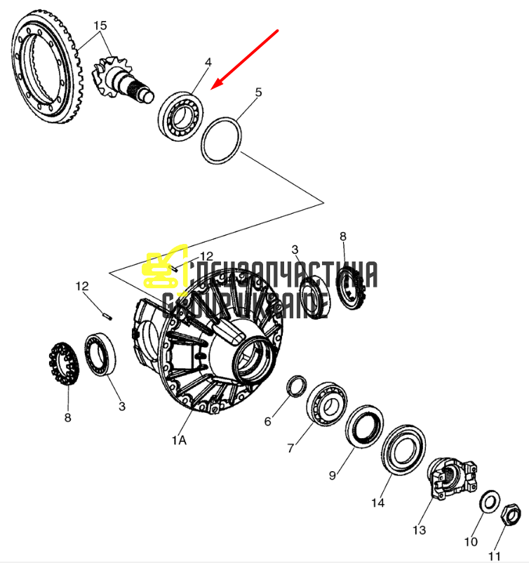 155-0833 (0735301801) Подшипник КПП (65x110x28) Caterpillar, ZF