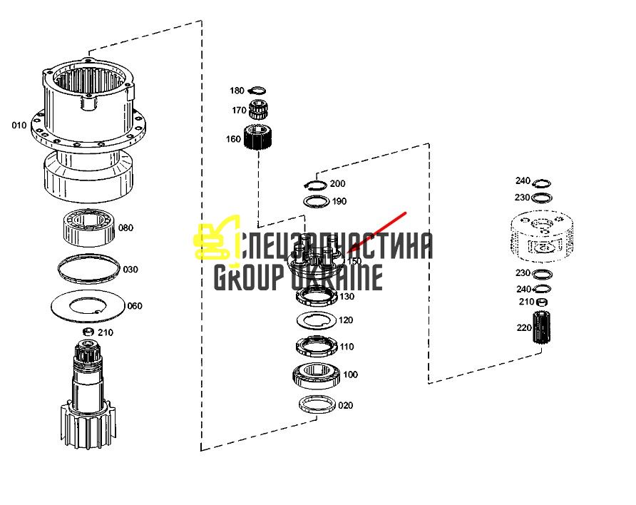 1550836 (4145303076) Водило планетарної передачі Caterpillar, ZF