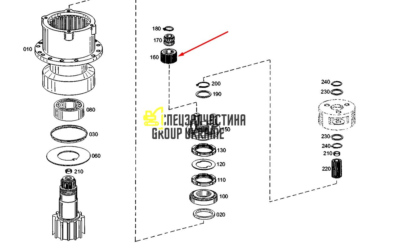 1550837 (4145303055) Шестерня планетарної передачі Caterpillar, ZF