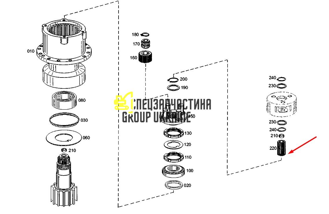 1550839 (4145303060) Солнечная шестерня Caterpillar, ZF