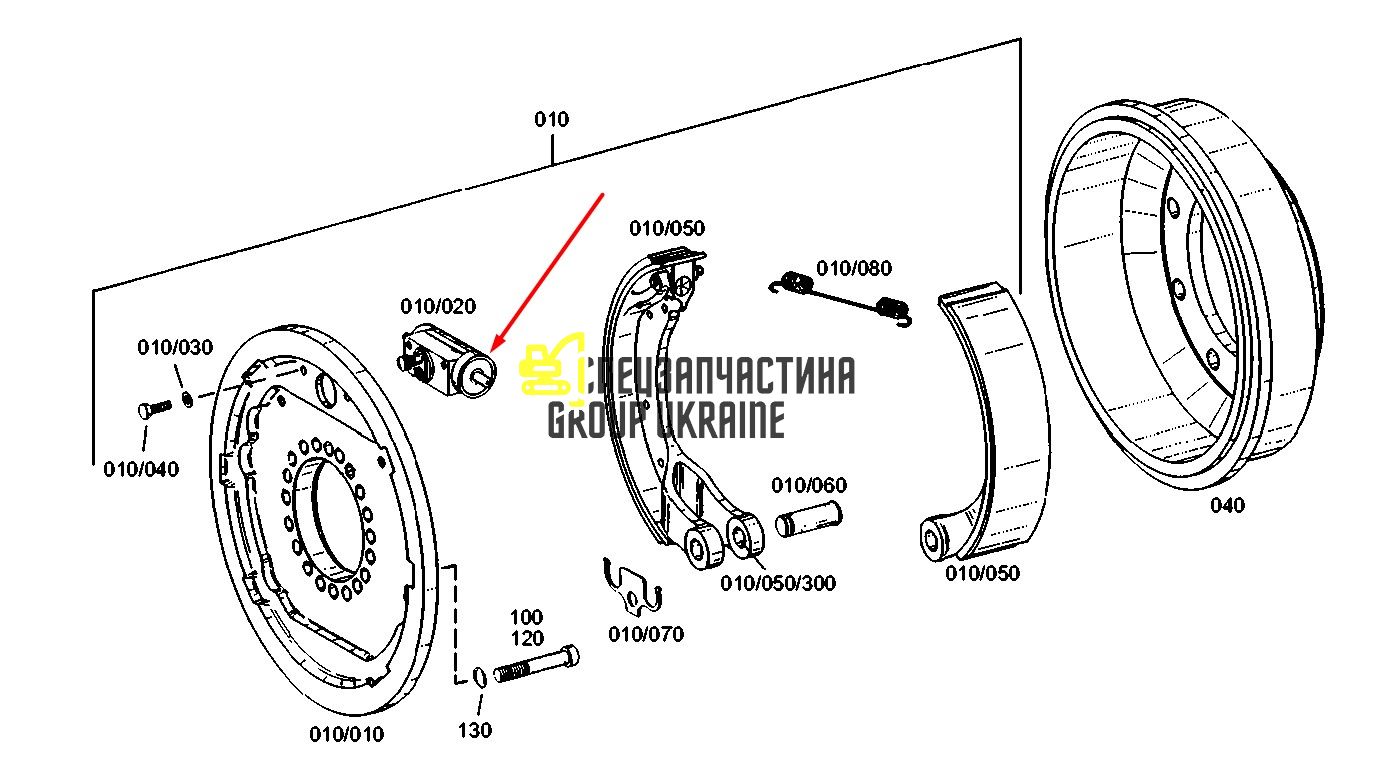 1587461 (0501211288) Тормозной цилиндр Caterpillar, ZF