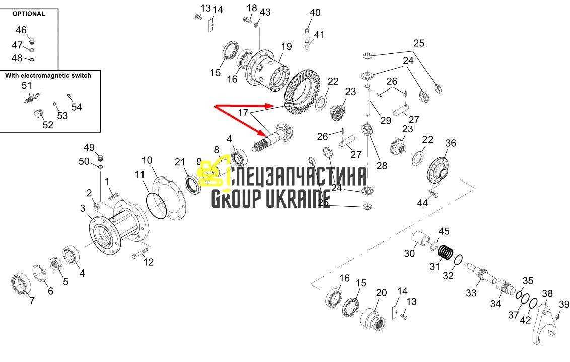 1616479 Главная пара (планетарка+хвостовик) Caterpillar TH83