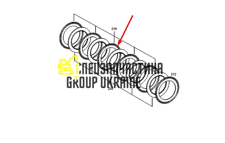 1698402 (4143351029) Фрикционный диск Caterpillar, ZF