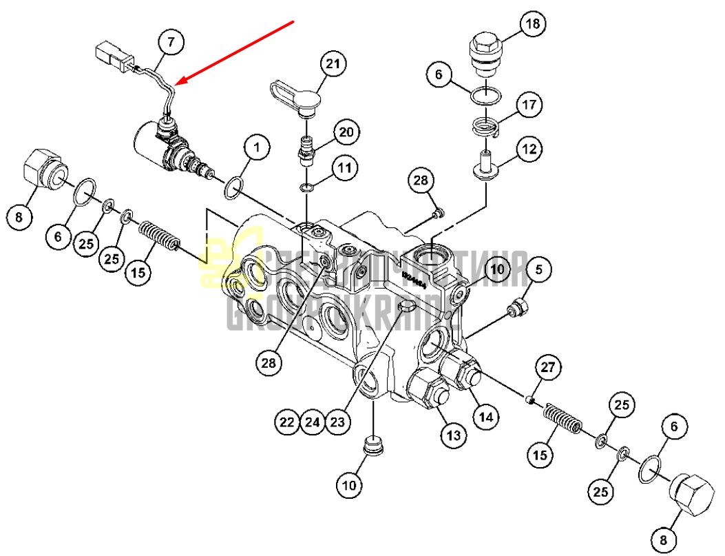 Caterpillar 1713685 Электромагнитный клапан (соленоид) 385, 390