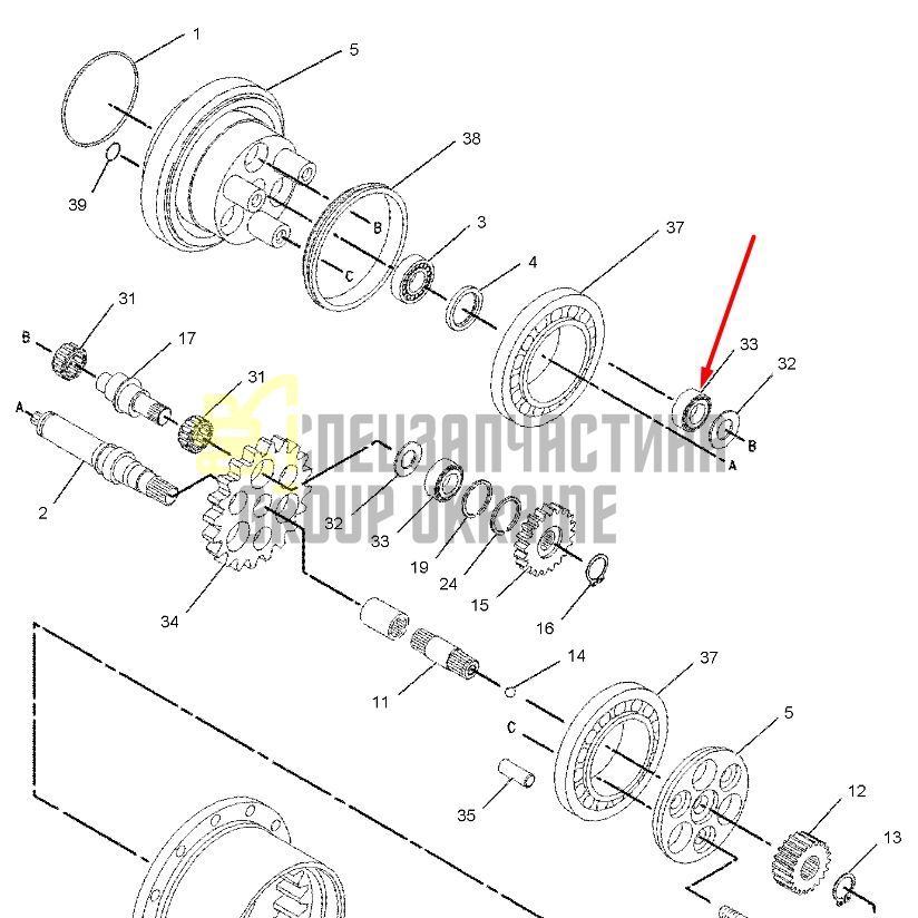 Подшипник сателлита игольчатый 171-9336 для Caterpillar 305