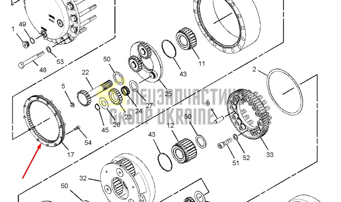 171-9387 Венец редуктора хода Caterpillar 320