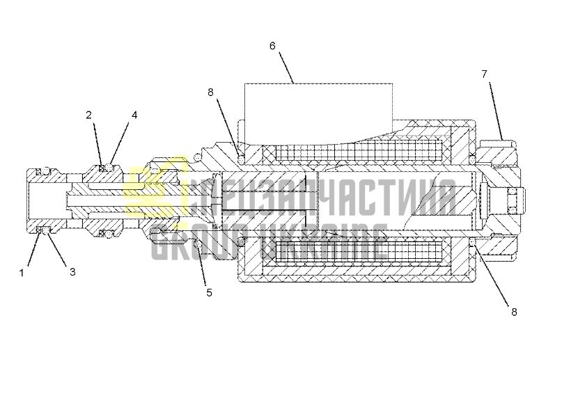 Соленоид (ротационная катушка) CATERPILLAR M315 280254 (1727029, 172-702-9)