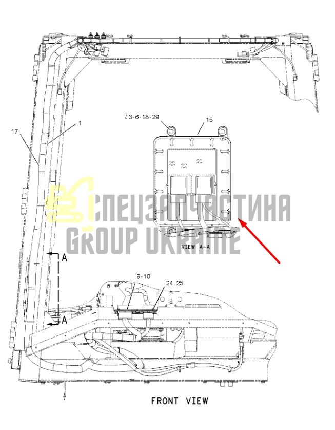 Caterpillar 1729389 Электронный блок управления для D5M, D6M