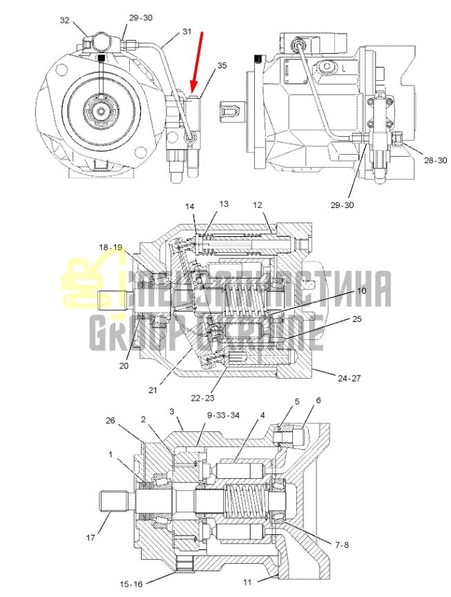 Volvo 11708076 Клапан регулирования давления насоса