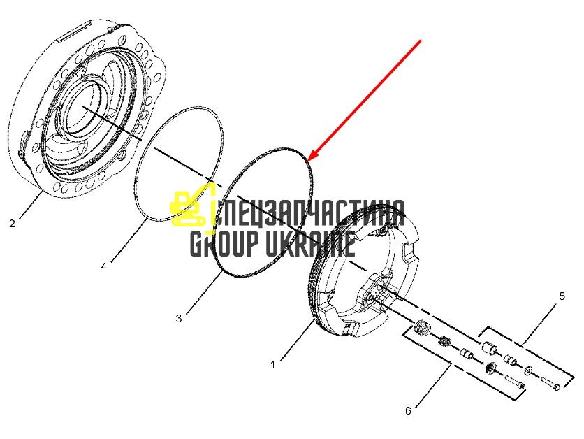 1744657 (033476) Уплотнительное кольцо Caterpillar, Carraro