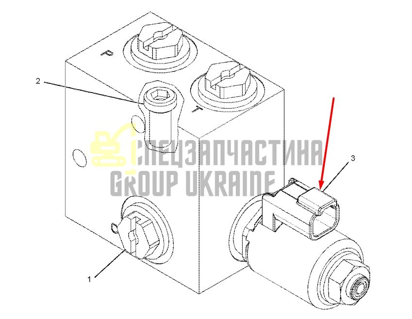 Caterpillar 1744913 Электромагнитный клапан в сборе (24 В пост. тока)