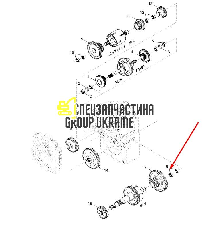 1763301 Иголочный роликовый подшипник Caterpillar TH83
