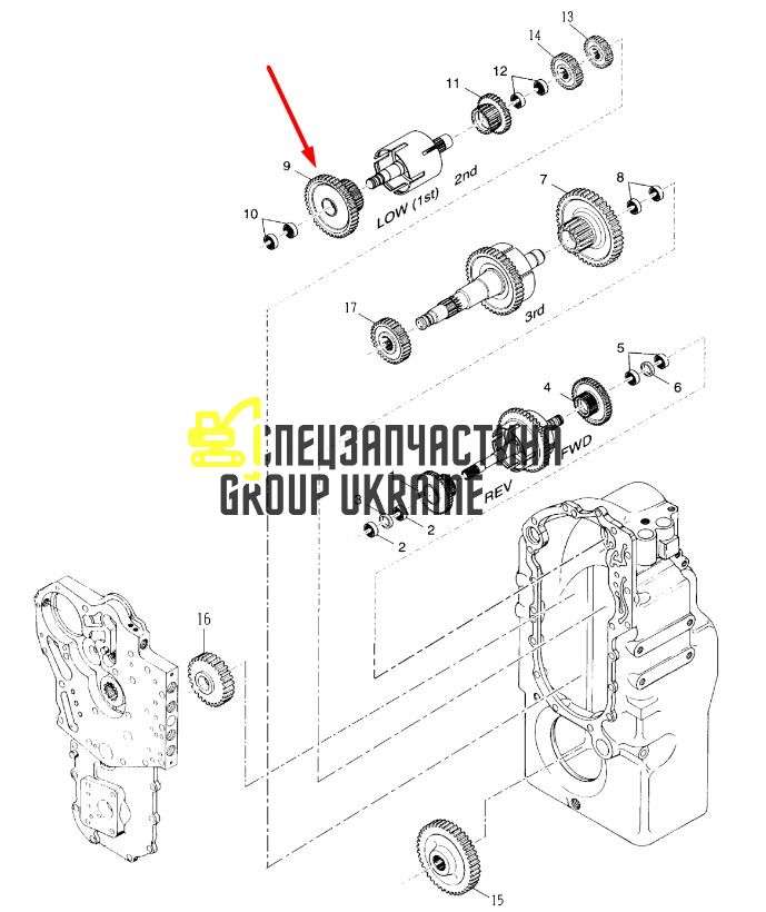 1763306 Шестерня Caterpillar TH83