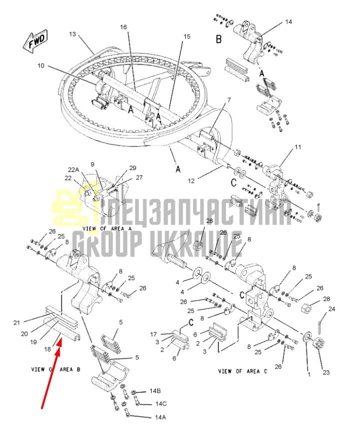 1781685 Накладка поворотного круга Caterpillar 12H, 160H, 140H