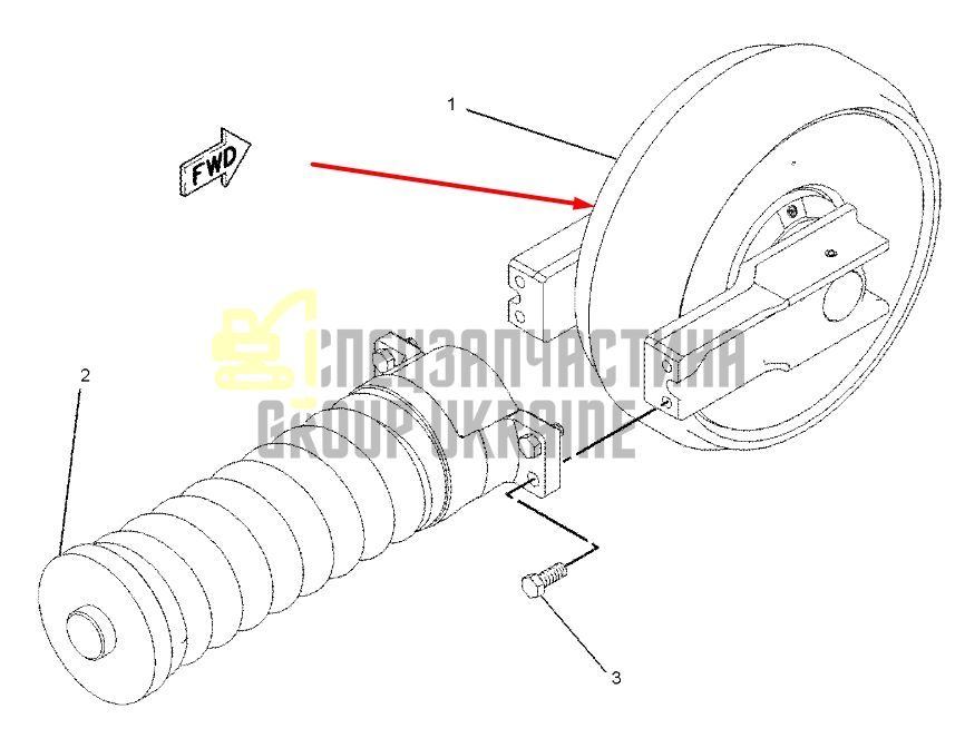 Caterpillar 1792997 Натяжитель гусеницы для 320C, 325C