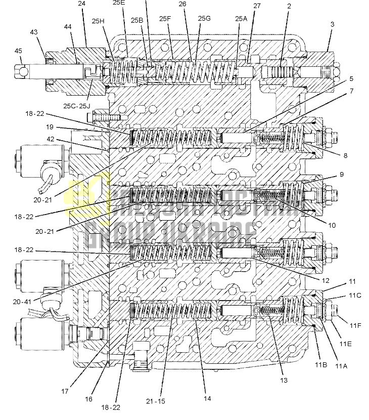 Caterpillar 1861525 Электромагнитный клапан 24V для D8