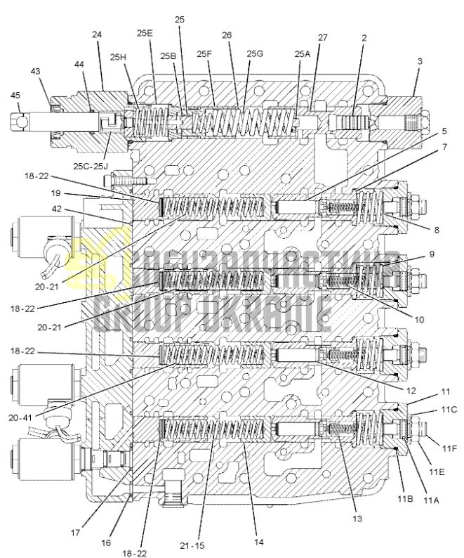 Caterpillar 1861525 Электромагнитный клапан, соленоид 24V