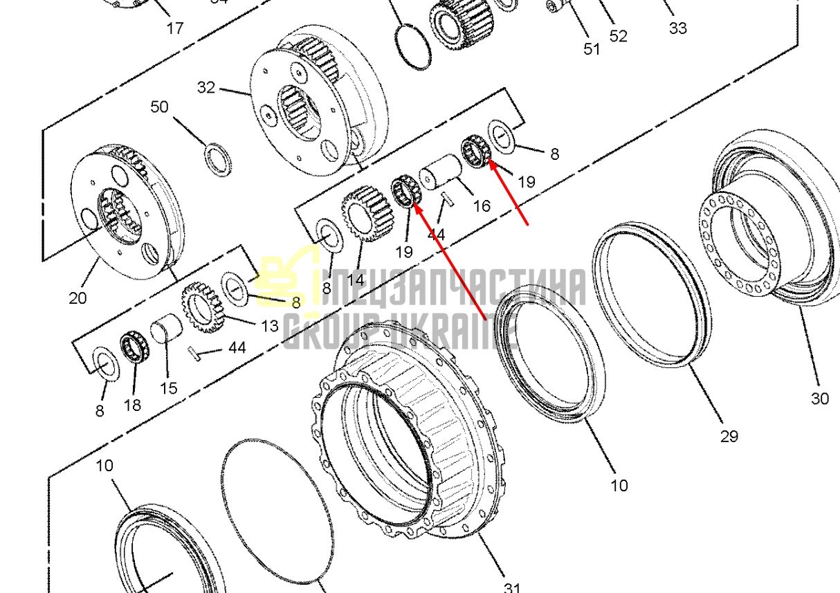 191-2570 Игольчатый подшипник Caterpillar 320