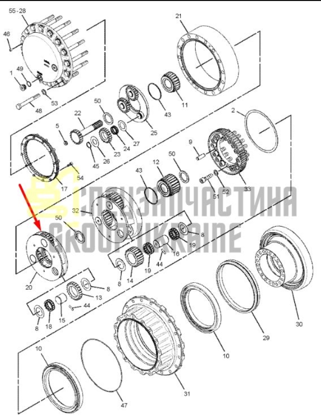 191-2571 Водило планетарной передачи Caterpillar E325C