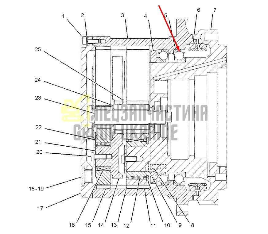 099-7049 Подшипник Caterpillar CAT E120B, E312, E312B