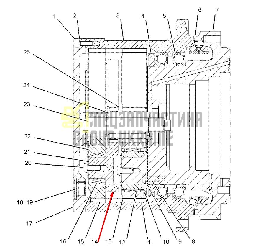 191-2627 Блок сателлитов бортового редуктора Caterpillar 312