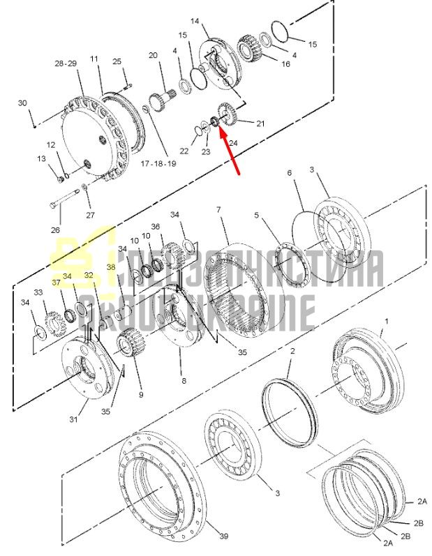 191-2677 Подшипник сателлита редуктора CAT 324D