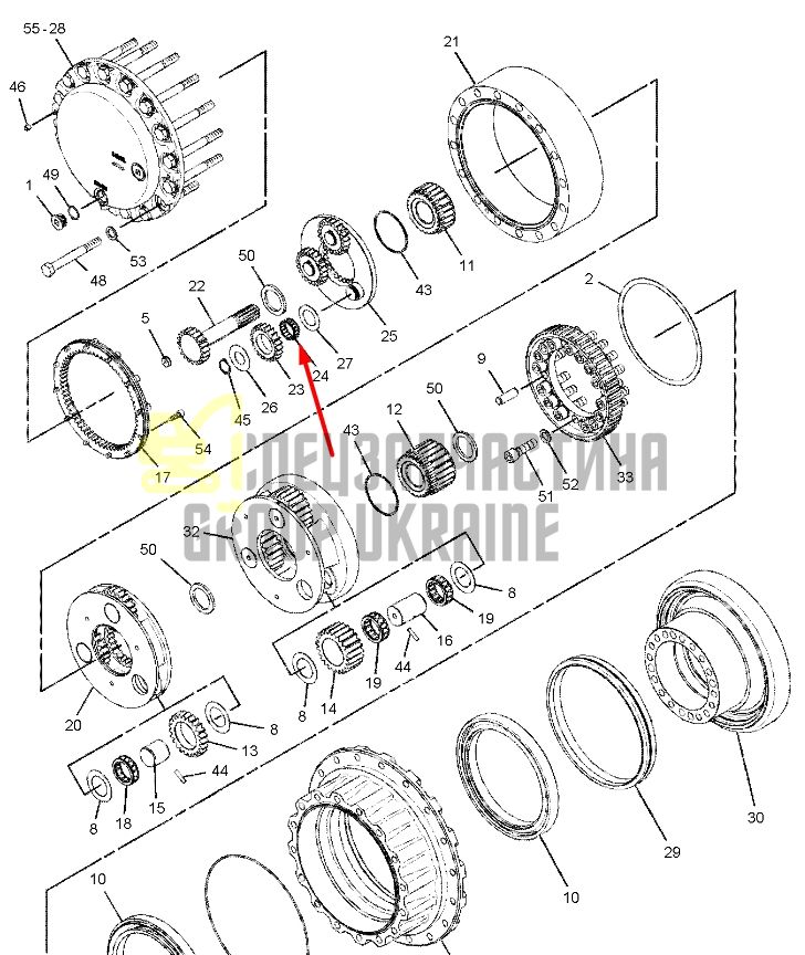 191-2685 Подшипник игольчатый бортового редуктора Caterpillar 320C