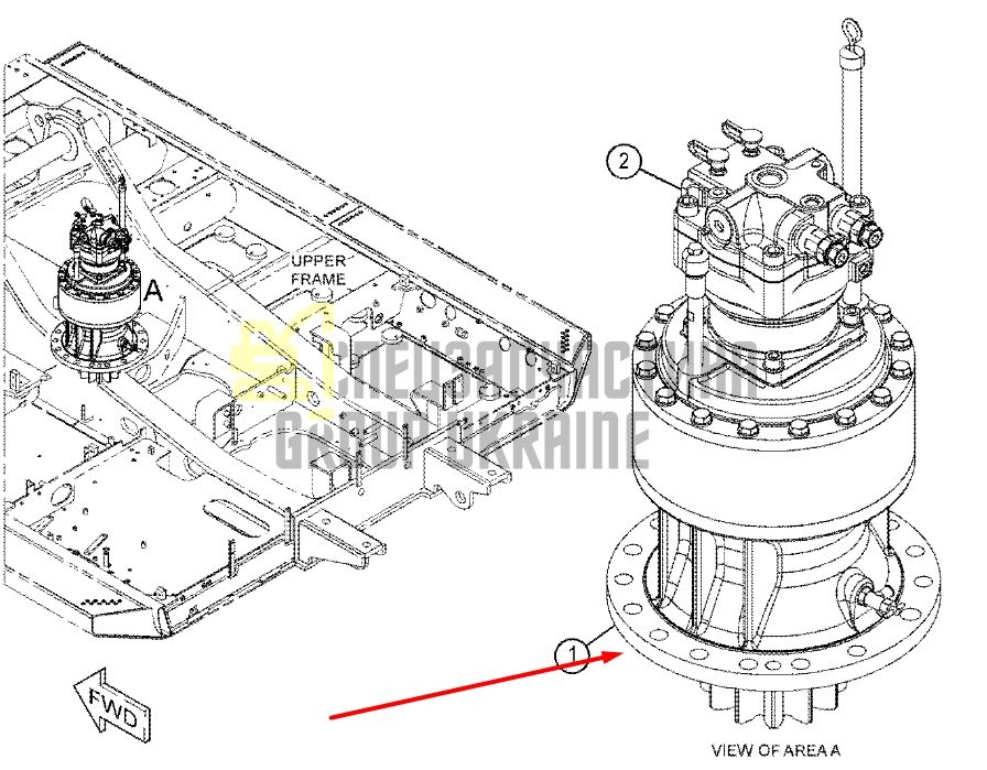 191-2693 Редуктор поворота Caterpillar CAT C7.1, 3126, C7, C-7, 3126B