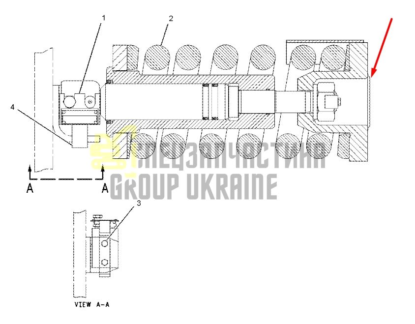 Caterpillar 1941127 Натяжитель гусеницы для 322C
