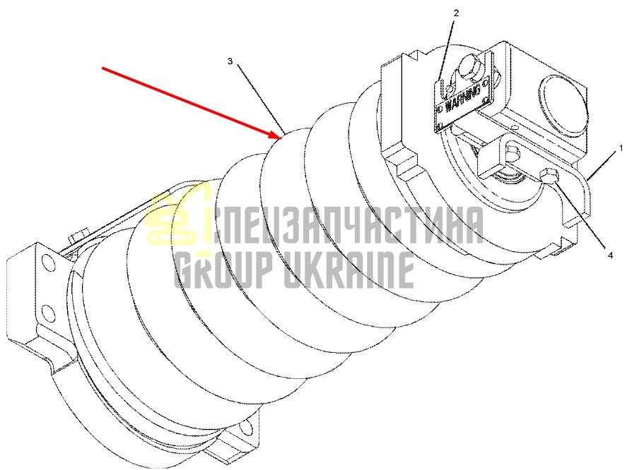 Caterpillar 1941229 Натяжитель гусеницы для 318C, 320C