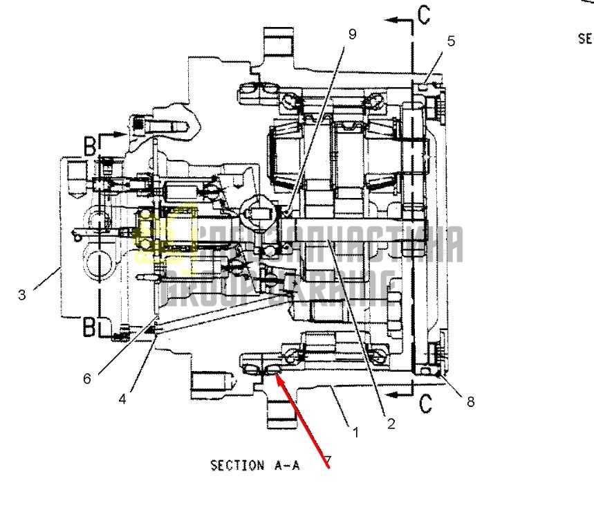 198-5020 Сальник бортового редуктора CAT 302.5 даукон, уплотнение