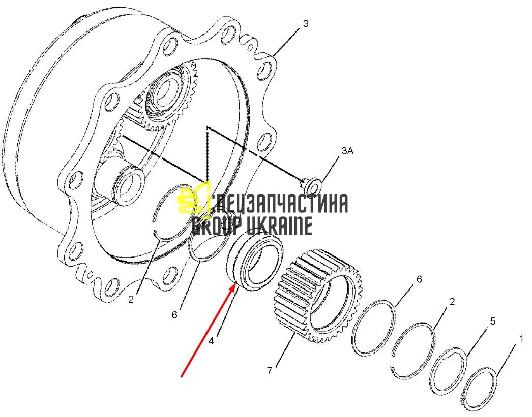 199-0760 (141859) Роликовий підшипник у планетарну шестерню для CAT 434E, 444E, 434F, 444F