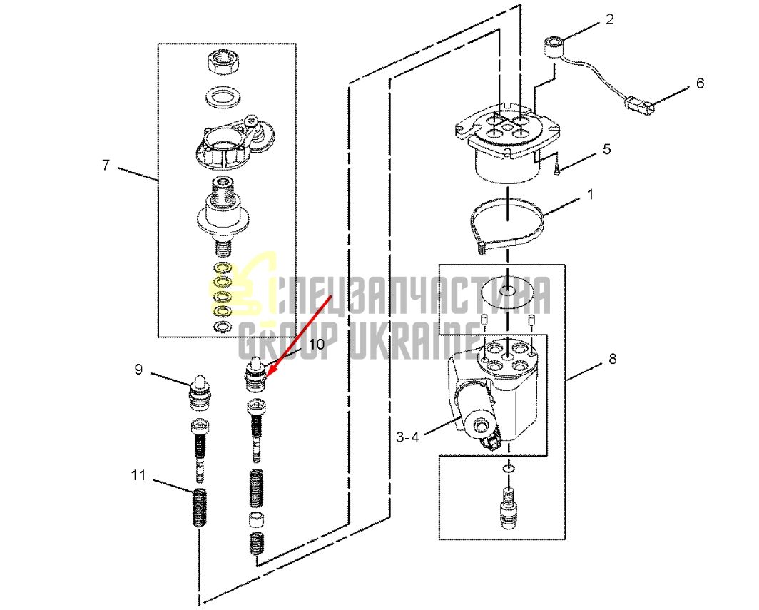 Caterpillar 2031100 Плунжер джойстика для 953C, 963C, 973C