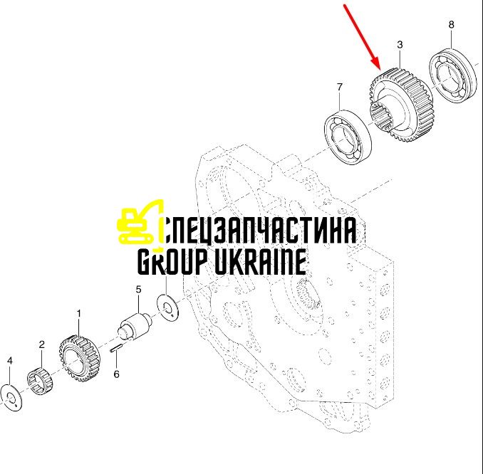 204-3189 Шестерня КПП Caterpillar TH62, TH63