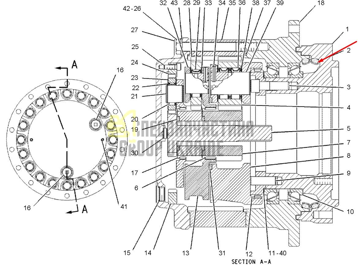 Сальник бортового редуктора 2071571 Caterpillar 325C/329D даукон, уплотнение