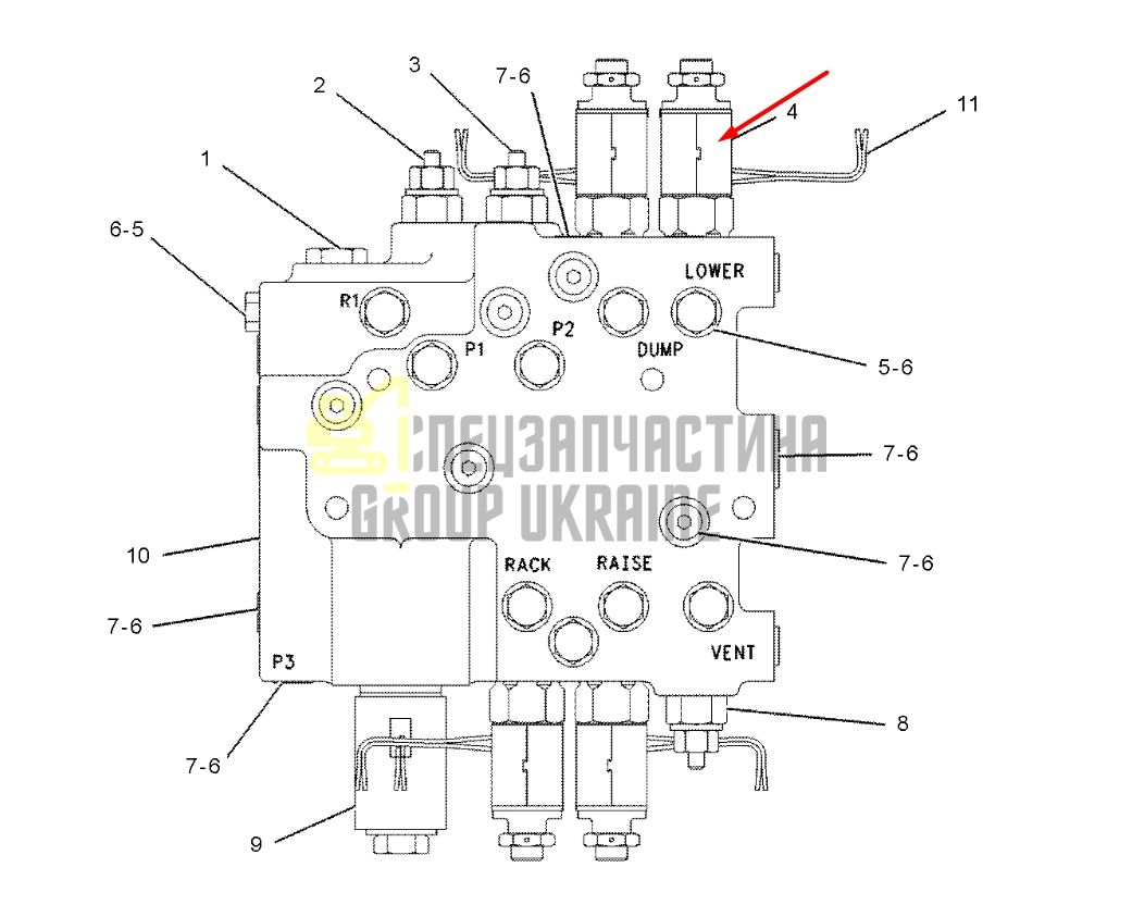 Caterpillar 2254558 Электромагнитный клапан в сборе 12V