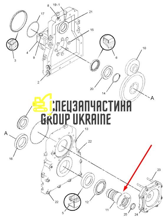 211-0104 (136867) Приводной вал Caterpillar 902, 906, 908