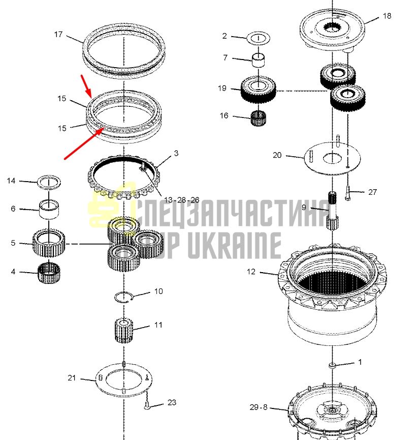 218-4247 Однорядный радиально-упорный подшипник Caterpillar 315F LCR