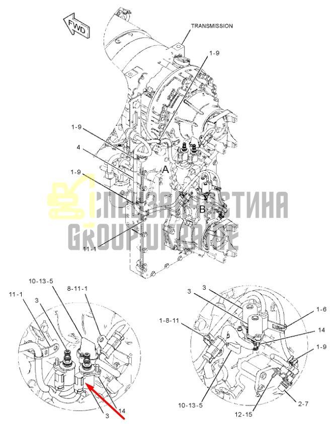 Caterpillar 2250300 Блок электромагнитного клапана 24V