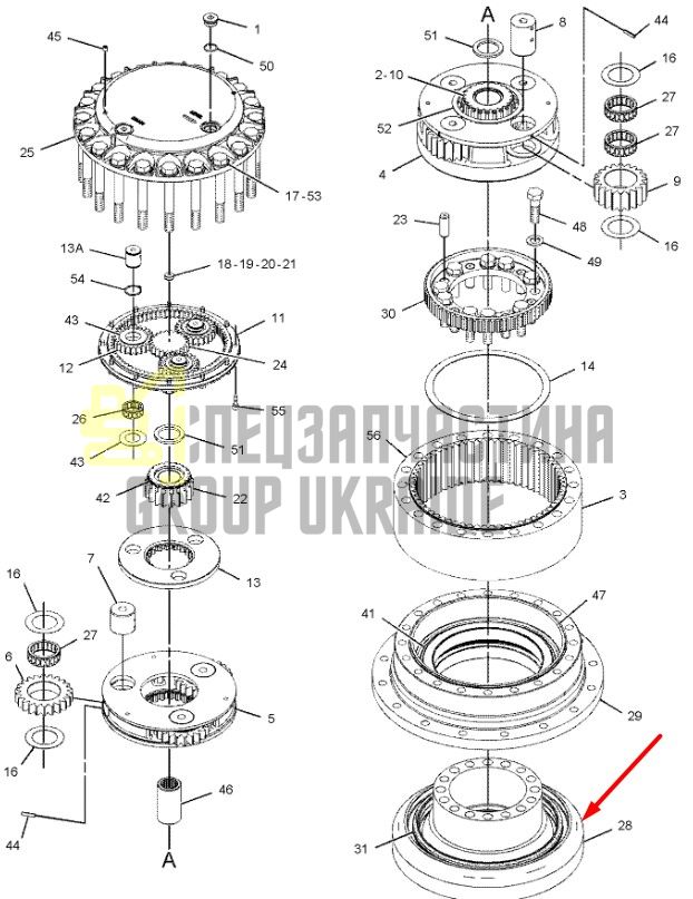 191-2526 Крышка бортового редуктора CAT 330D/336D