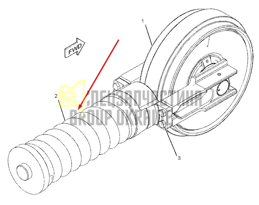 Caterpillar 2394338 Натяжитель гусеницы для 320C, 325C