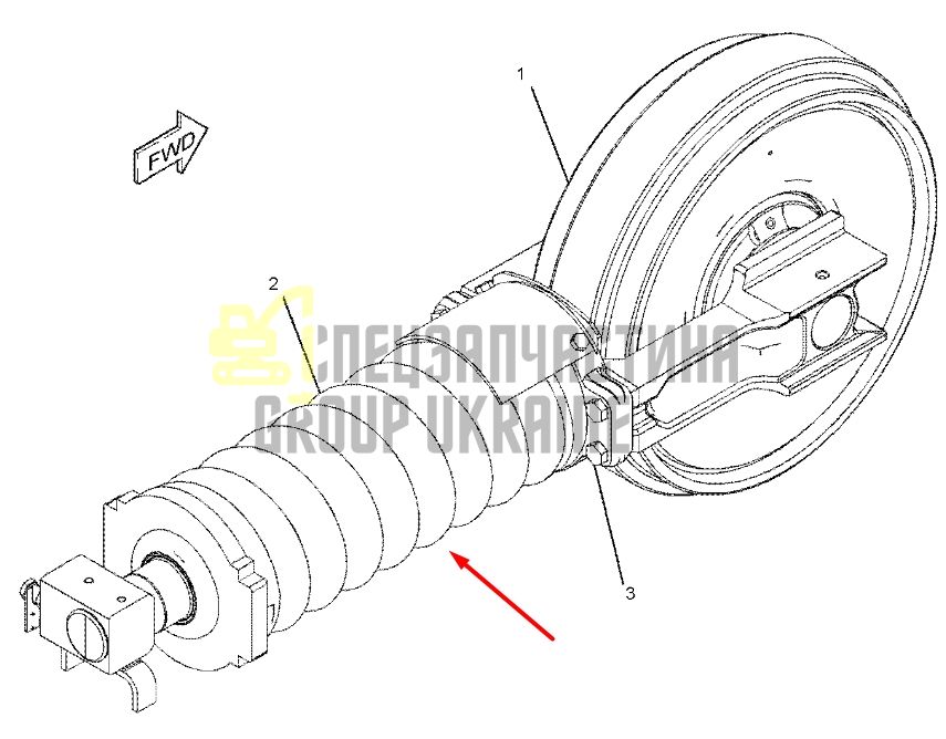 Caterpillar 2487136 Натяжитель гусеницы для 315D