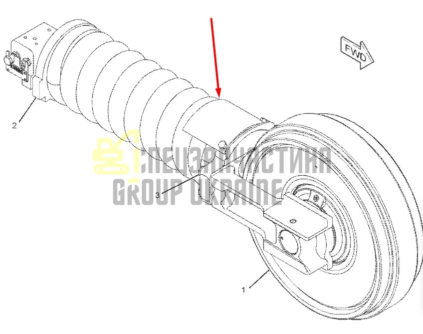 Caterpillar 2394366 Натяжитель гусеницы для 324D, 326D