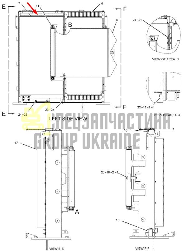 245-9360 Радиатор охлаждения масла гидравлической системы CAT 330D/336D