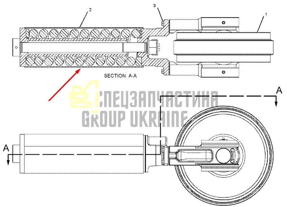 Caterpillar 2487170 Натяжитель гусеницы для 330D, 340D