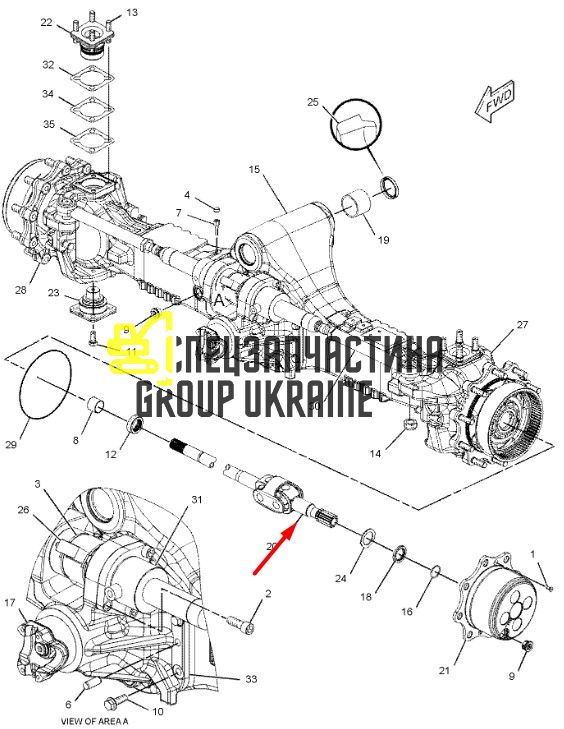 253-5013 ( 149216) Полуось Caterpillar TH460